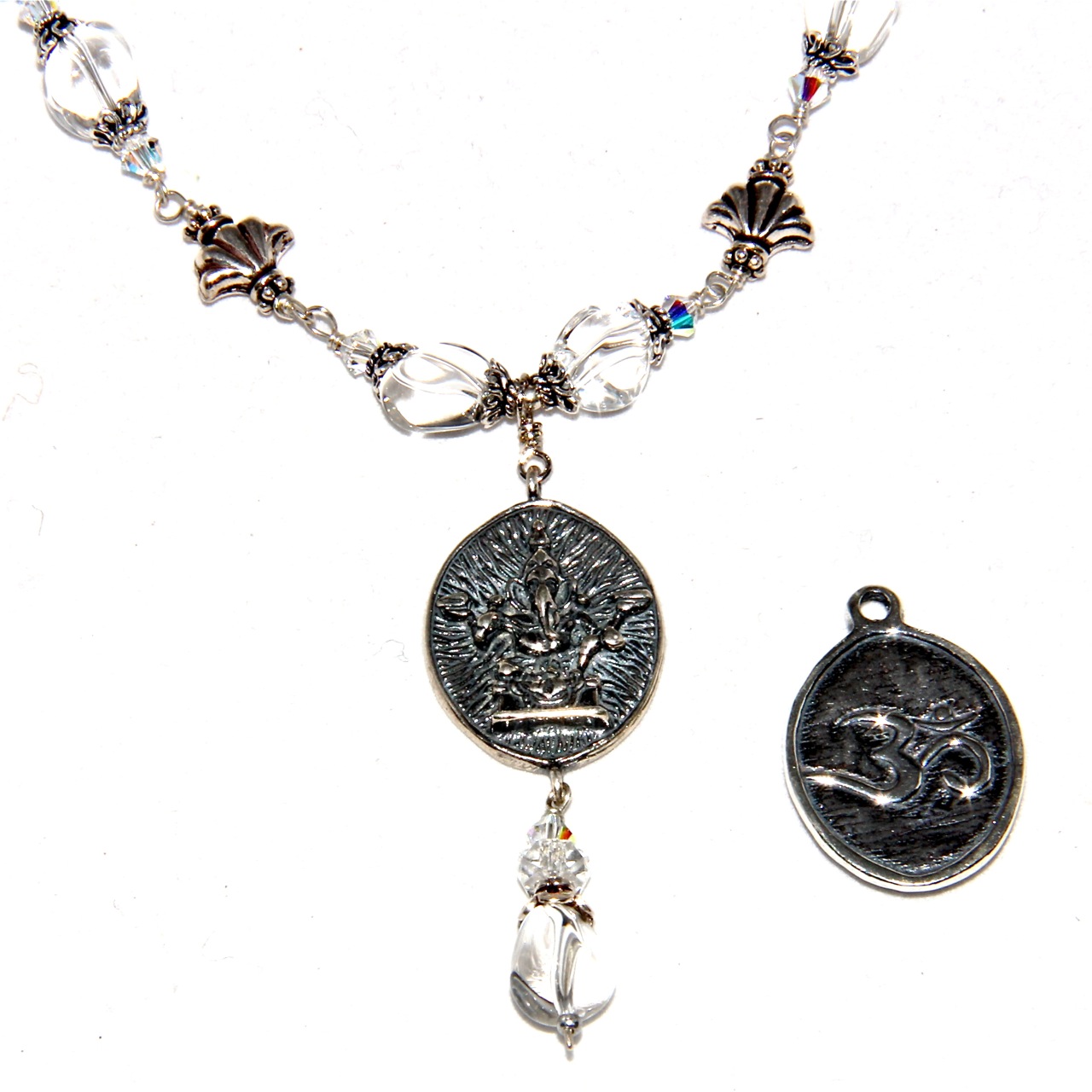 Removal of Obstacles Ganesh Om Reversible Pendant main image 1
